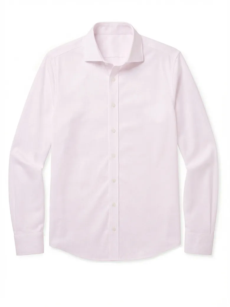 Chemise en pinpoint uni rose pâle facile à repasser