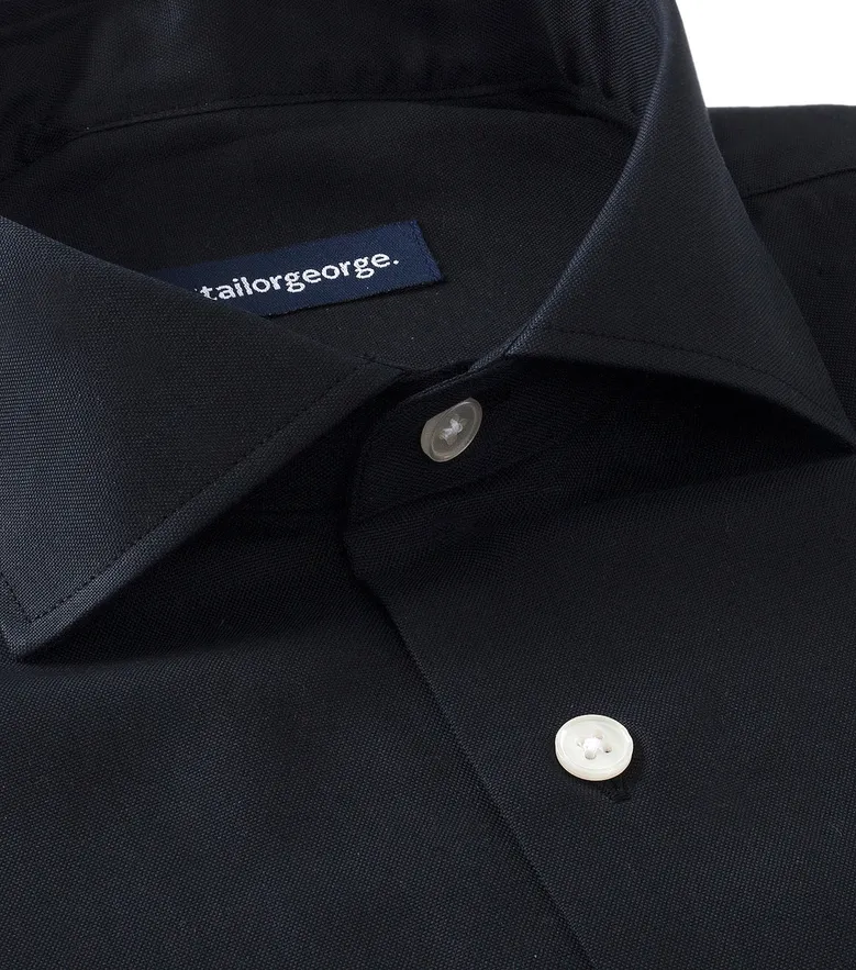 Chemise en Oxford uni noir