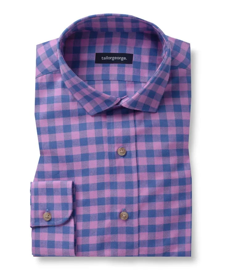 Chemise en flanelle à carreaux violet