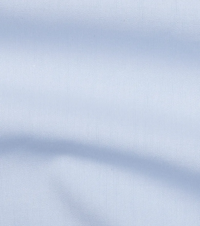 Eenvoudig te strijken effen wit poplin overhemd