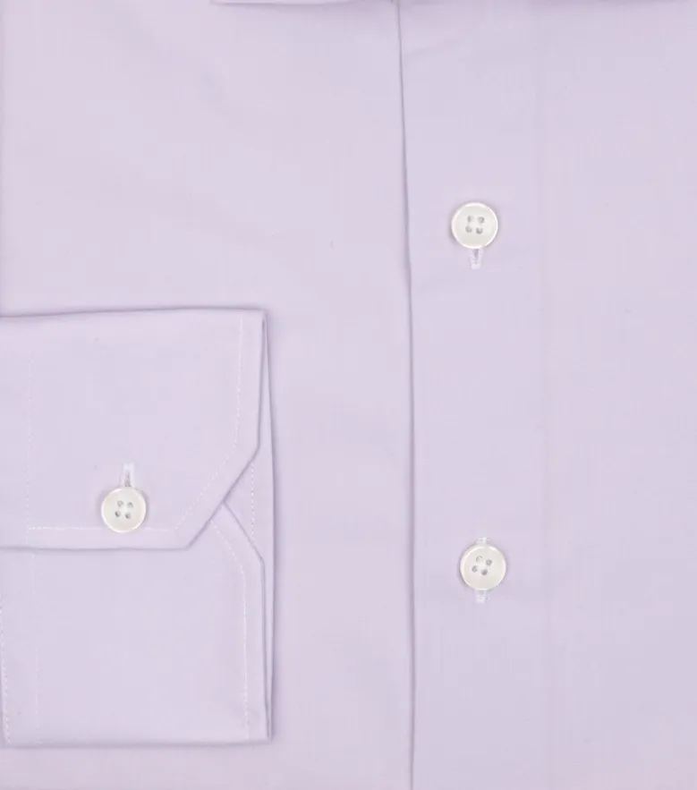 Chemise en popeline uni violet