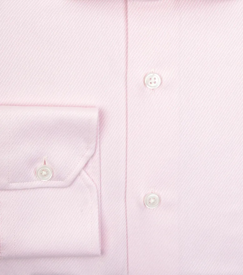 Chemise en twill rose uni