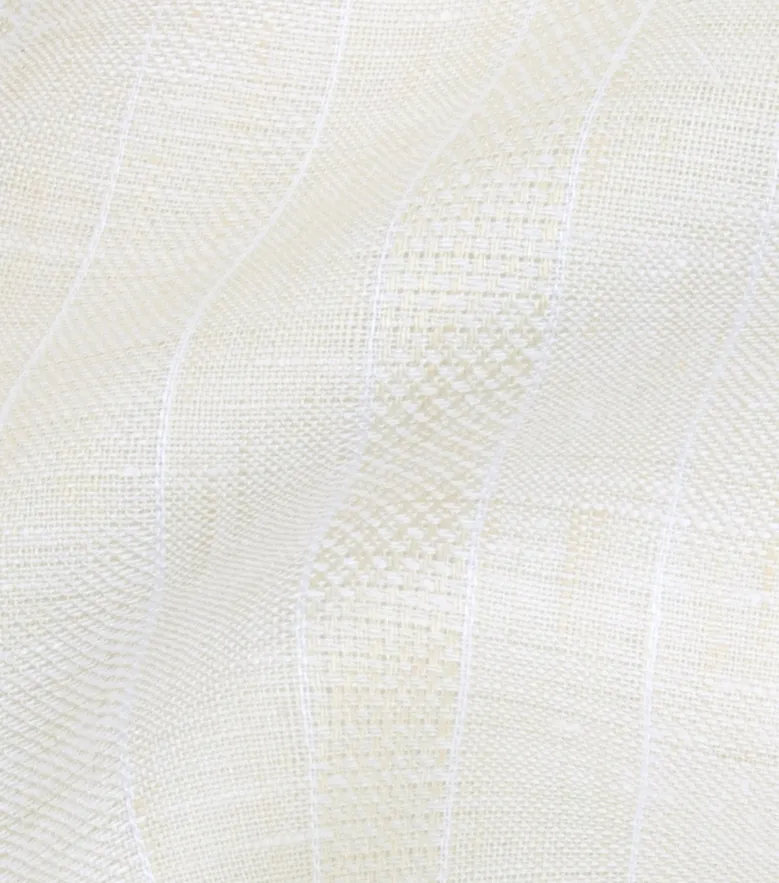 Chemise en lin à rayures beiges