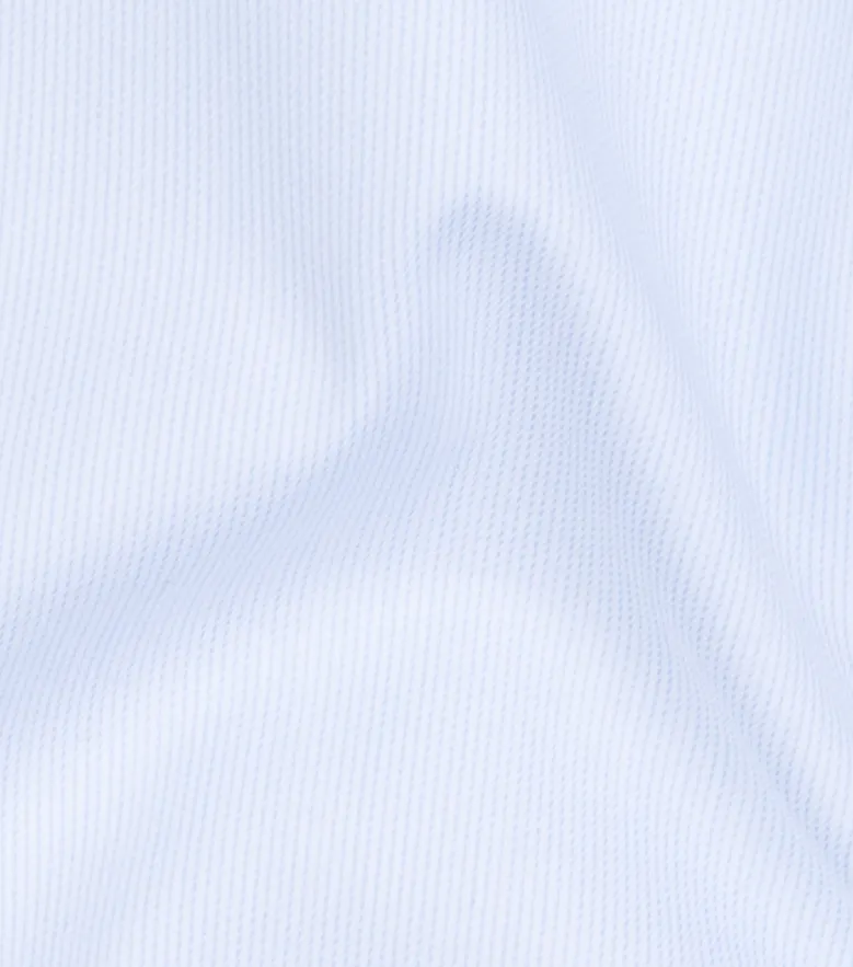 Chemise en twill à rayures bleu ciel