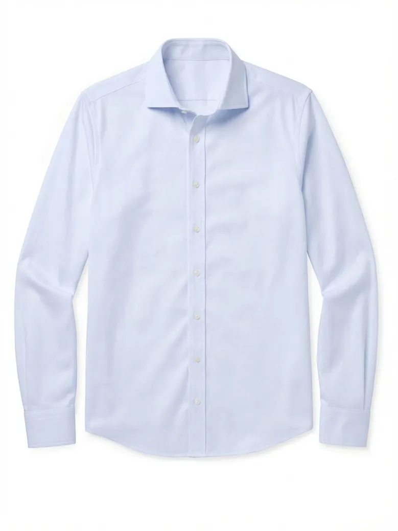 Chemise en twill à rayures bleu ciel