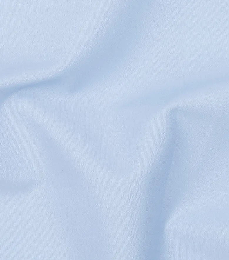 Eenvoudig te strijken effen wit poplin overhemd