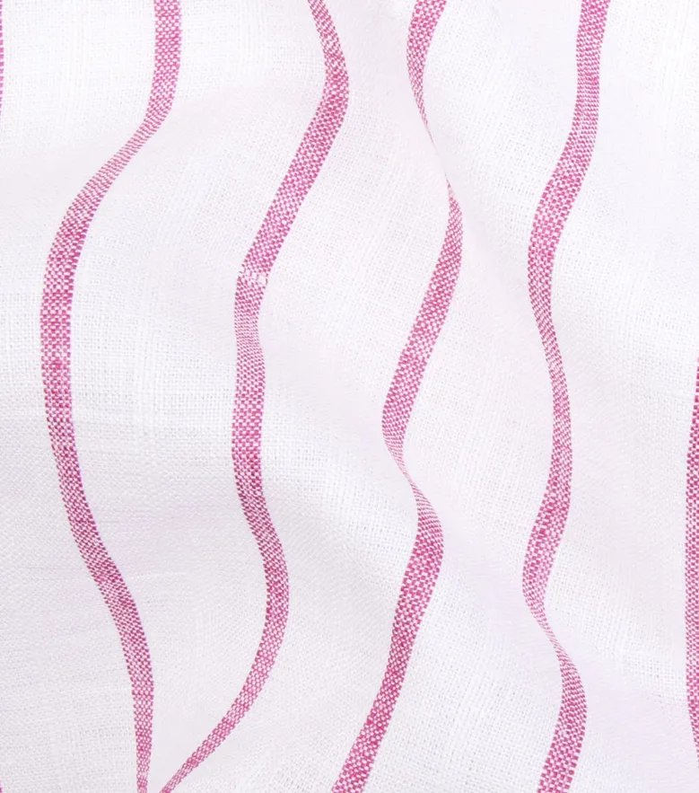 Chemise en lin à rayures roses