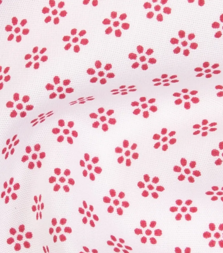 Chemise en popeline imprimée rouge