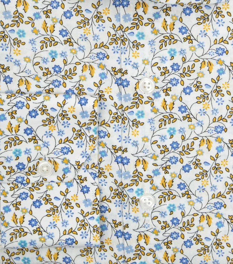 Chemise en popeline imprimée Jaune