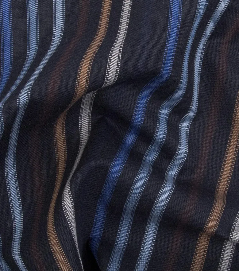 Chemise en popeline à rayures noires