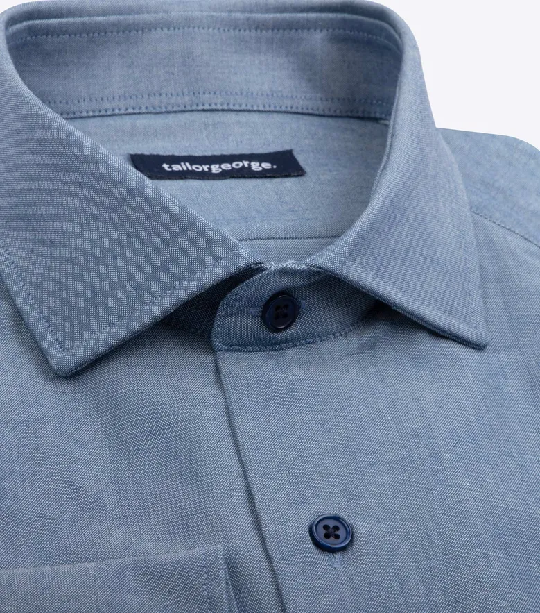 Chemise en Chambray bleu Indigo