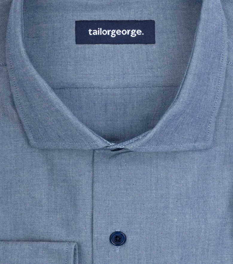 Chemise en Chambray bleu Indigo
