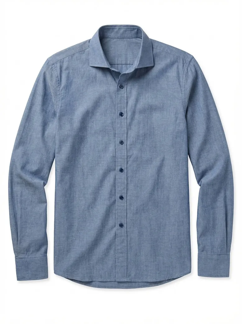 Chemise en Chambray bleu Indigo
