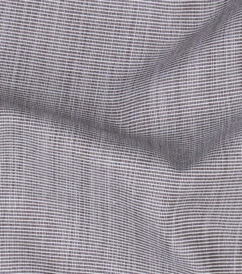 Chemise en fil-à-fil uni marron facile à repasser