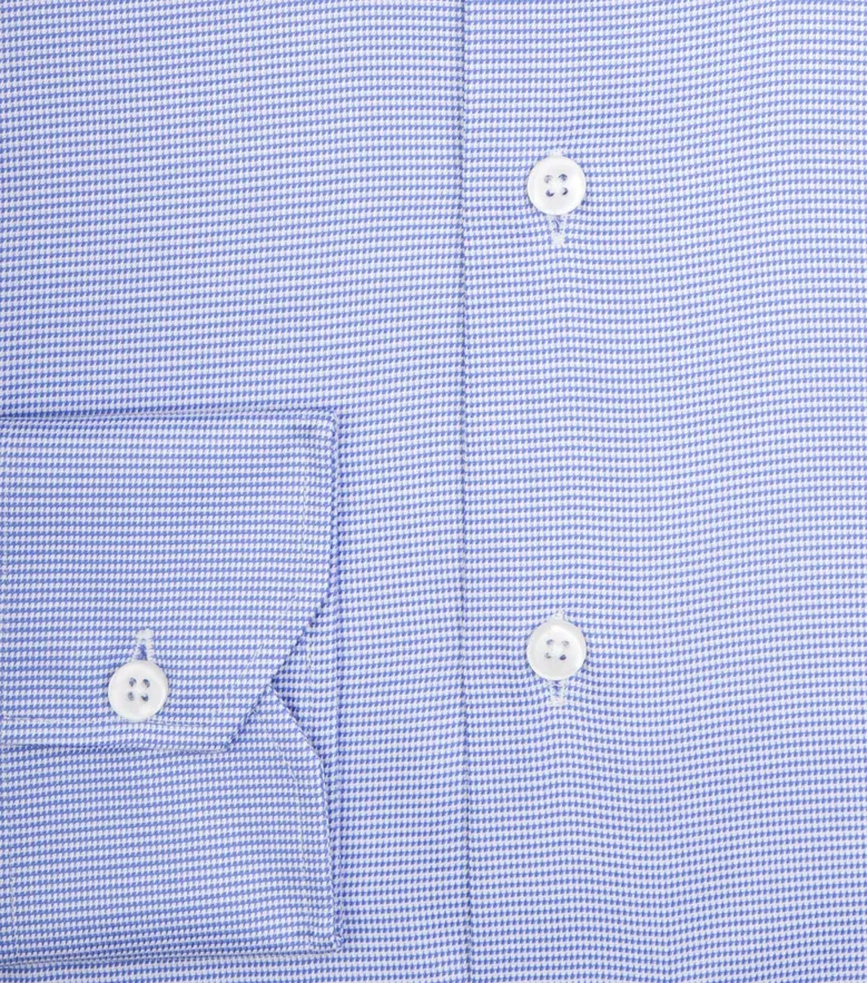 Chemise en dobby uni bleu