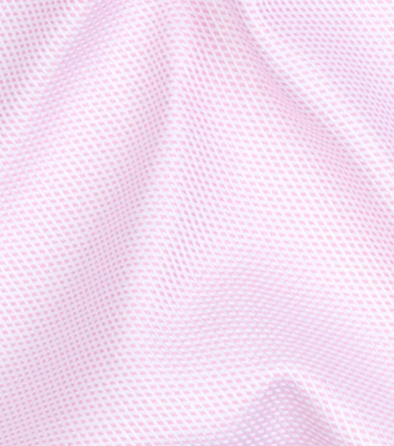 Chemise en dobby rose pâle uni