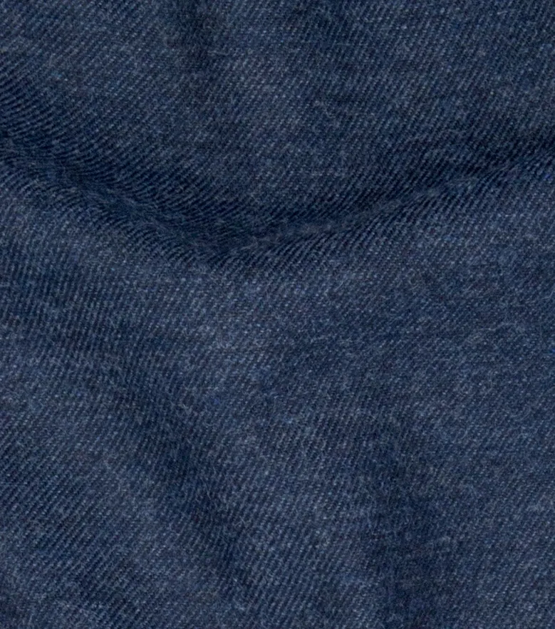 Chemise en flanelle bleu marine uni