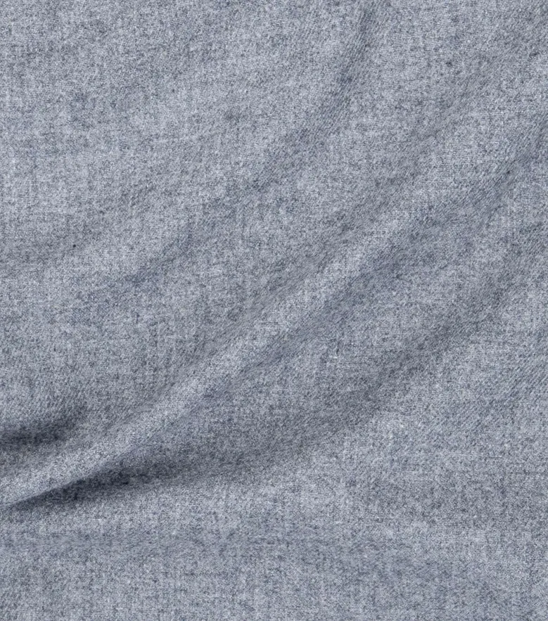 Chemise en flanelle gris uni