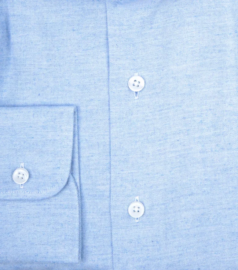 Chemise en flanelle bleu ciel uni