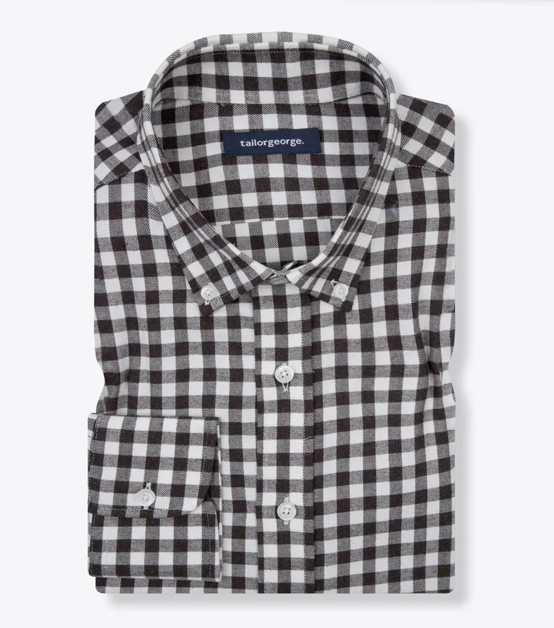 Chemise en flanelle à carreaux marron