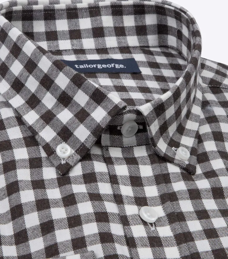 Chemise en flanelle à carreaux marron