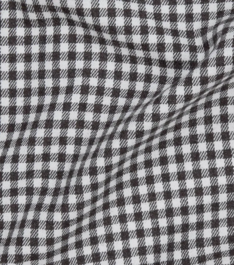 Chemise en flanelle à petits carreaux marron
