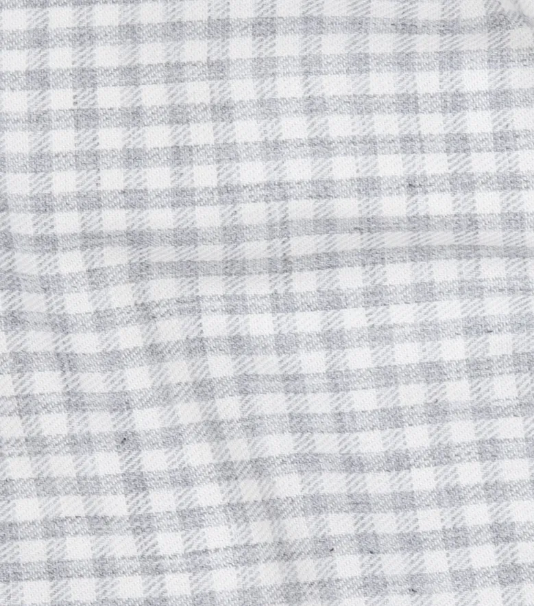 Chemise en flanelle à petits carreaux gris