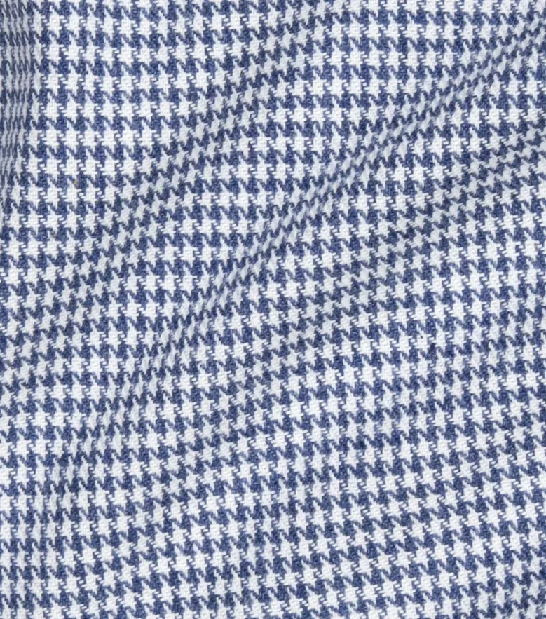 Chemise en flanelle à mini-carreaux bleus