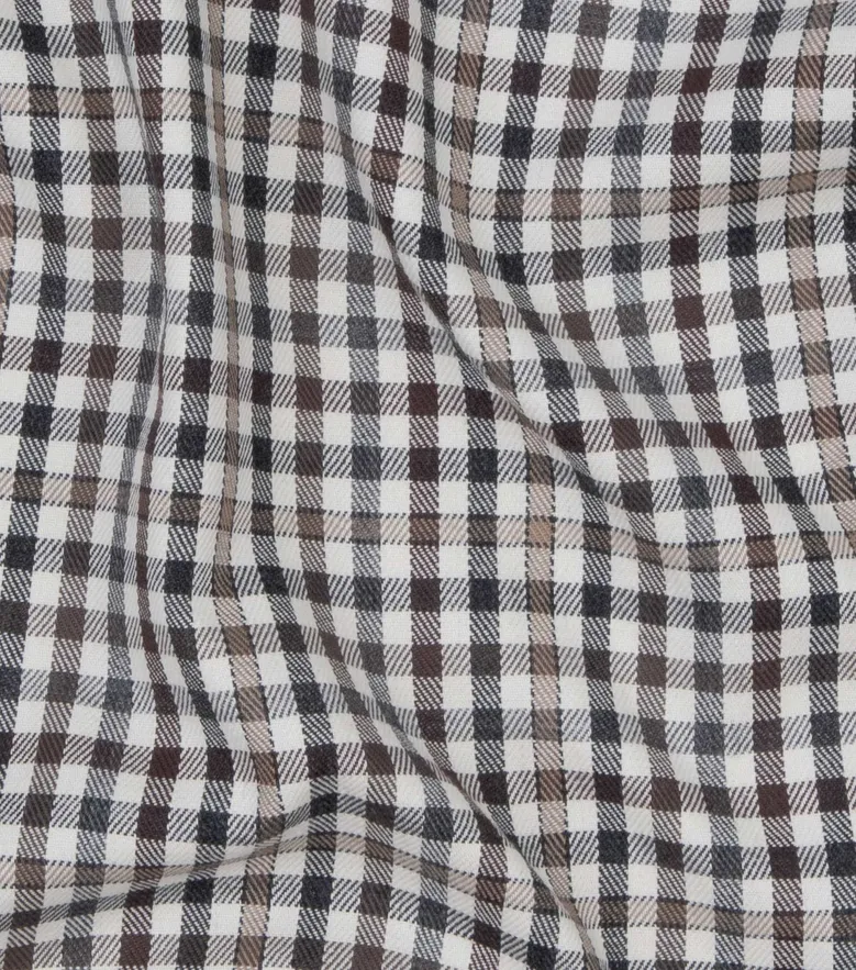 Chemise en flanelle à carreaux marron