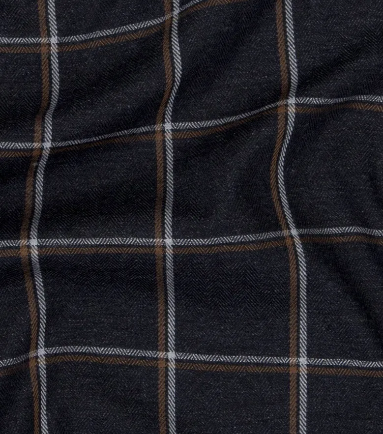 Chemise en flanelle à carreaux gris foncé