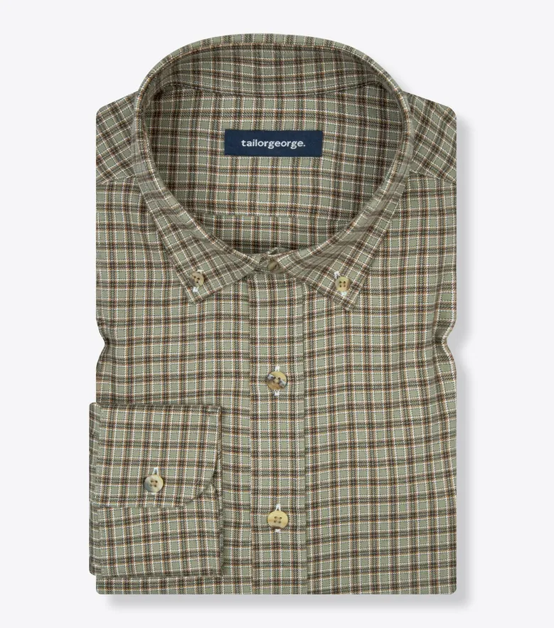 Chemise en flanelle à carreaux vert