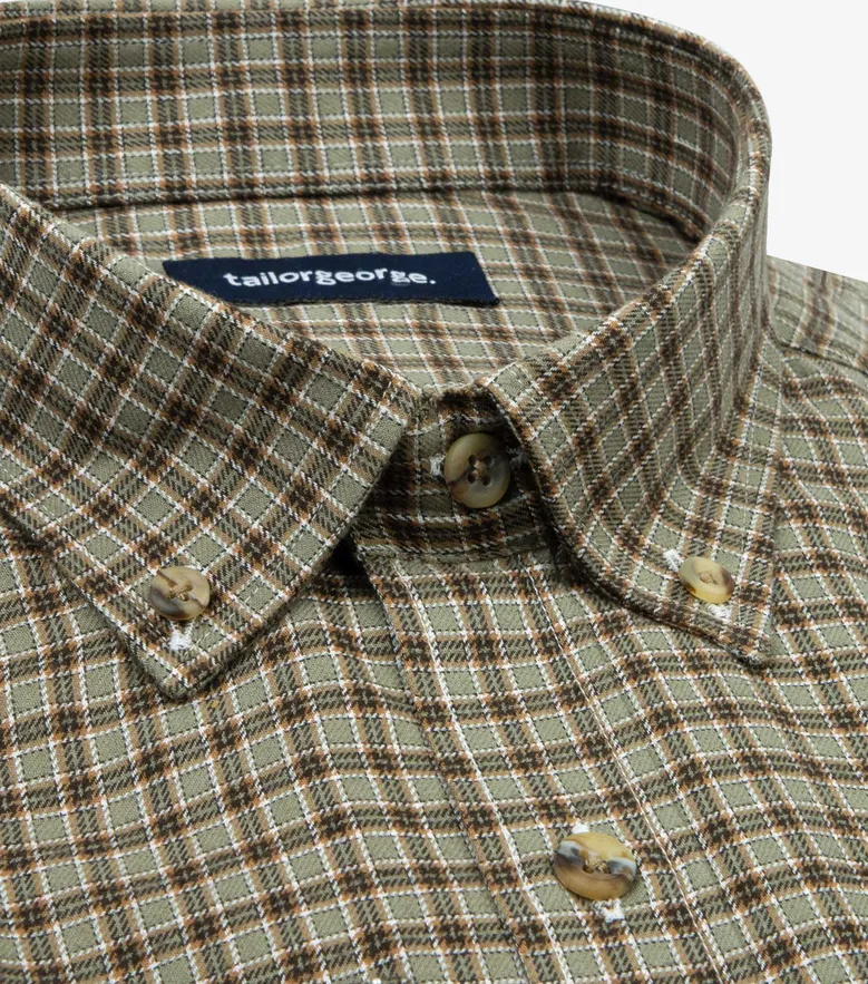 Chemise en flanelle à carreaux vert