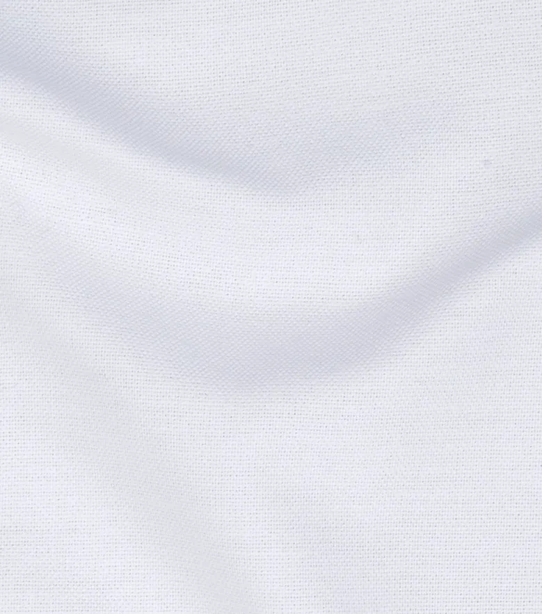 Eenvoudig te strijken effen wit poplin overhemd