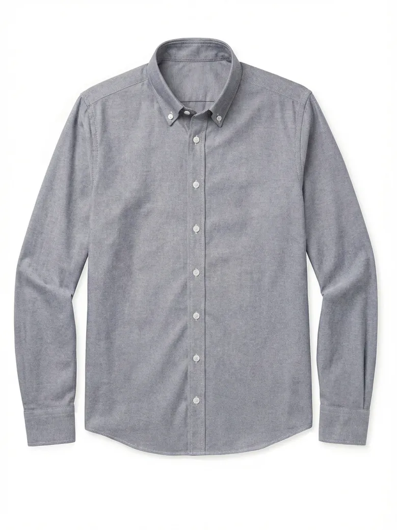 Chemise en Oxford sport gris uni