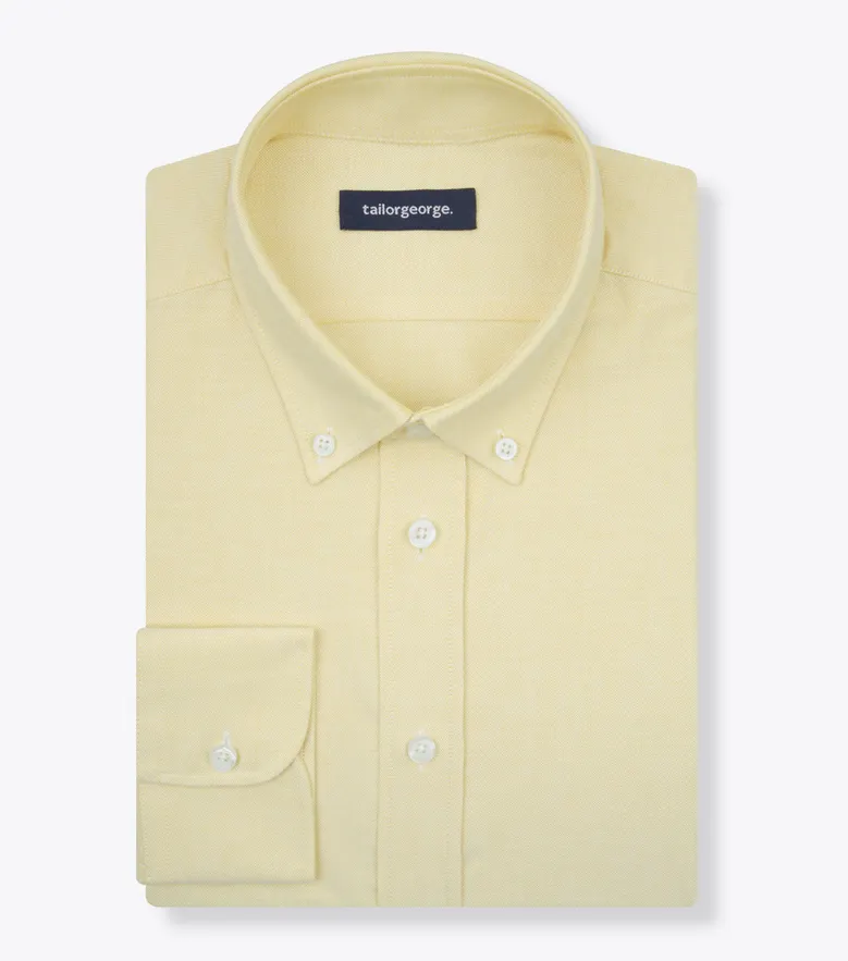 Chemise en Oxford uni Jaune