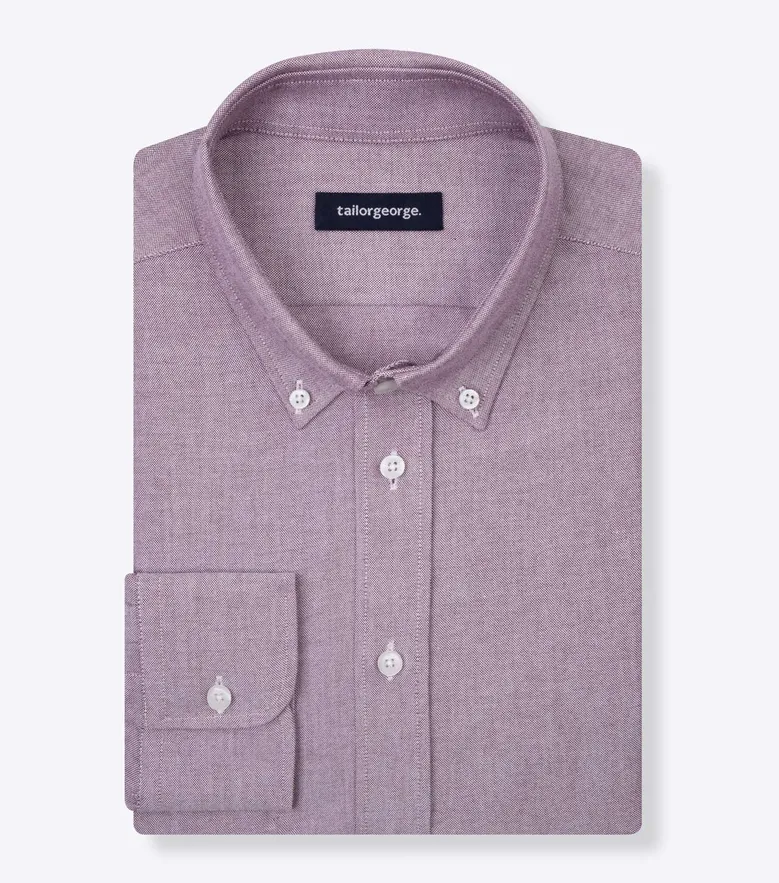 Chemise en Oxford sport bordeaux uni