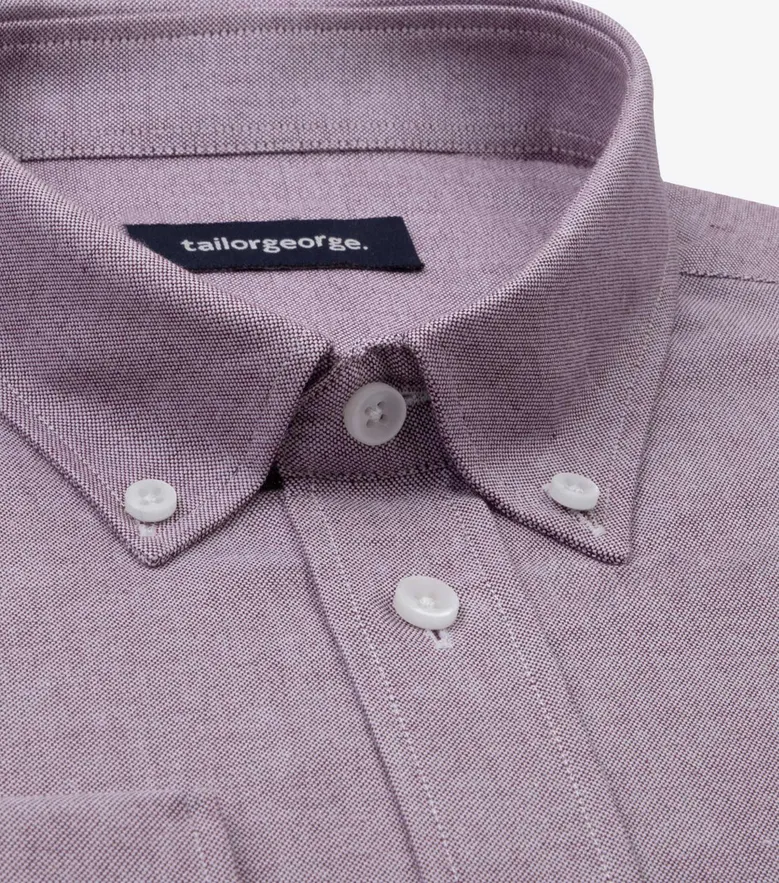 Chemise en Oxford sport bordeaux uni