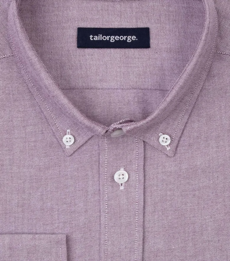 Chemise en Oxford sport bordeaux uni