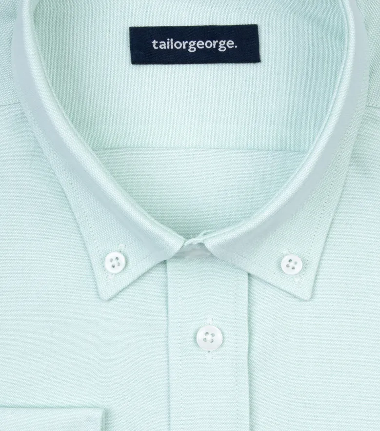 Chemise en Oxford uni vert