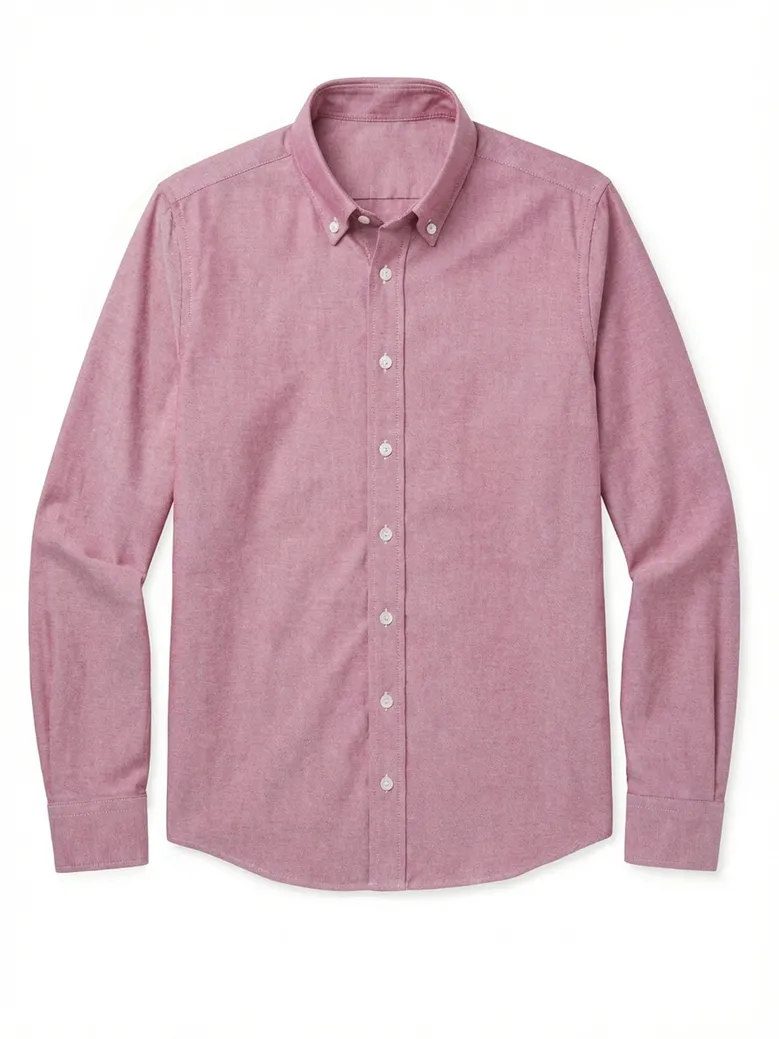Chemise en Oxford sport uni rouge