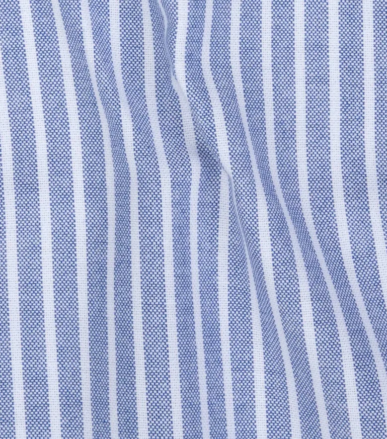 Chemise en Oxford à rayures bleu roi