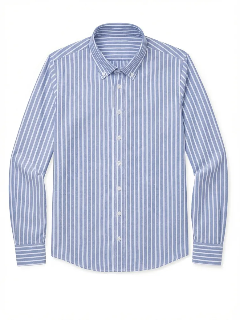 Chemise en Oxford à rayures bleu roi
