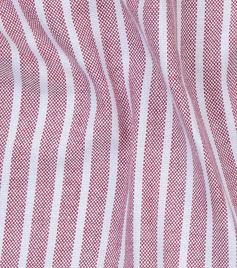 Chemise en Oxford à rayures rouge