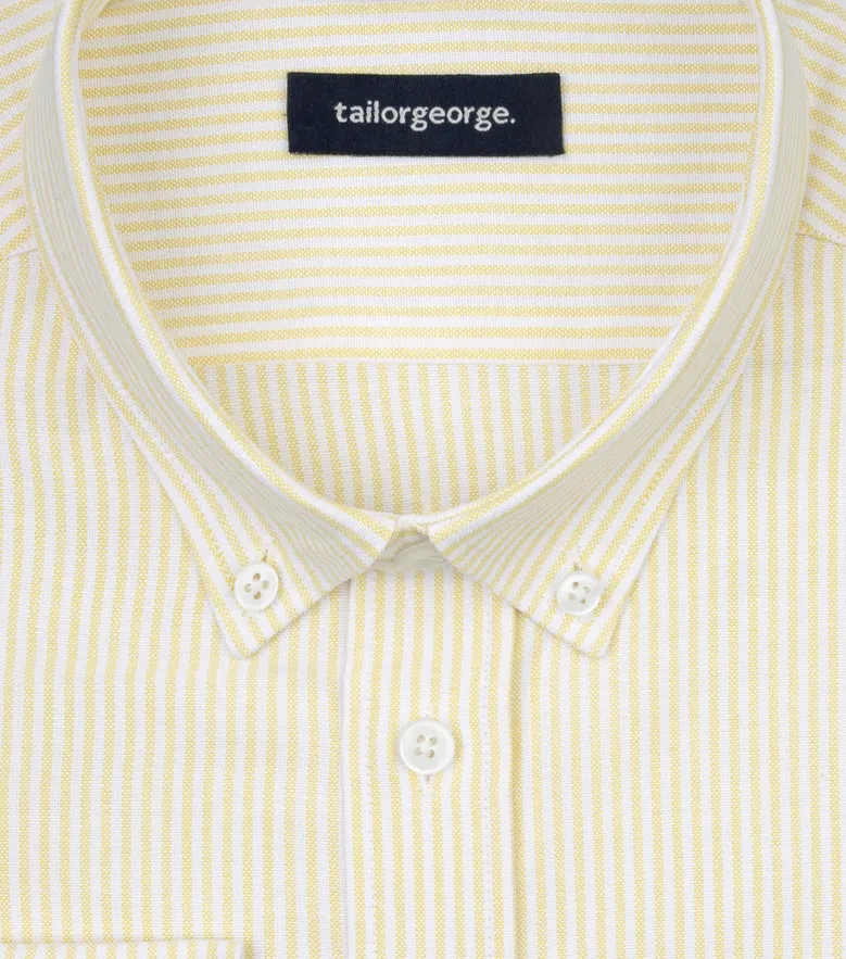 Chemise en Oxford à rayures Jaune
