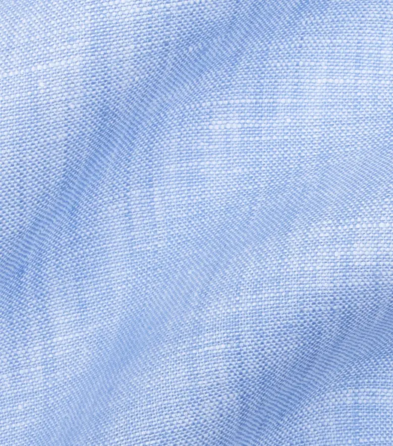 Chemise en Lin uni bleu ciel