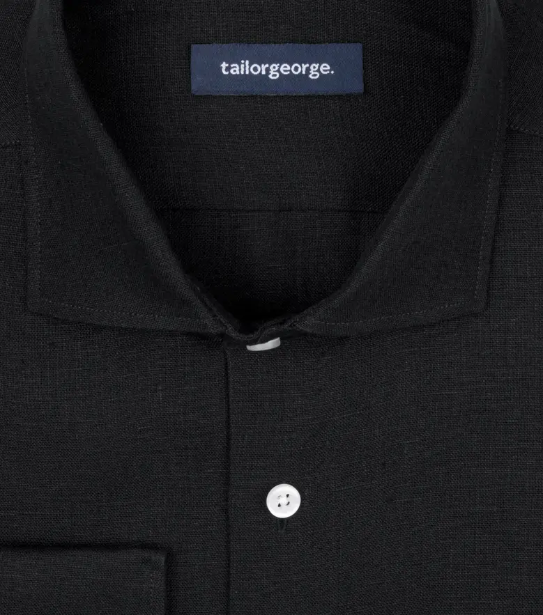 Chemise en Lin uni noir