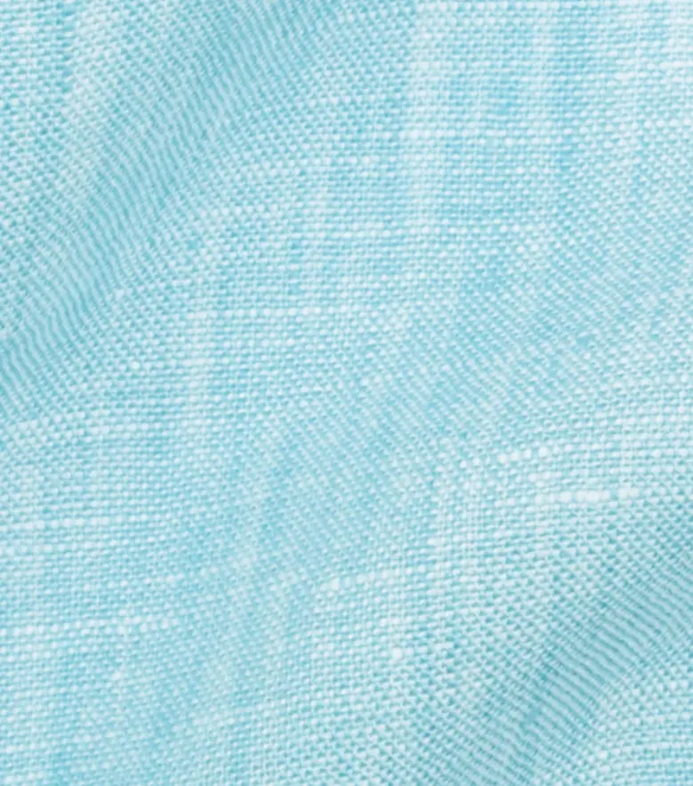 Chemise en Lin uni bleu turquoise