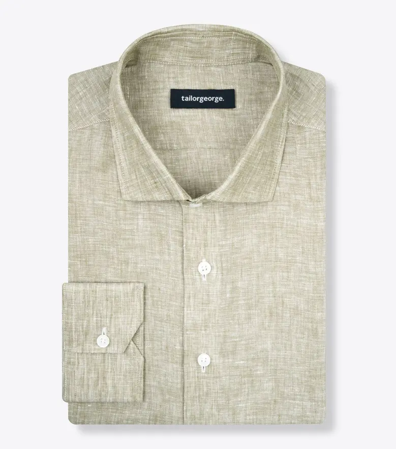 Chemise en Lin uni beige
