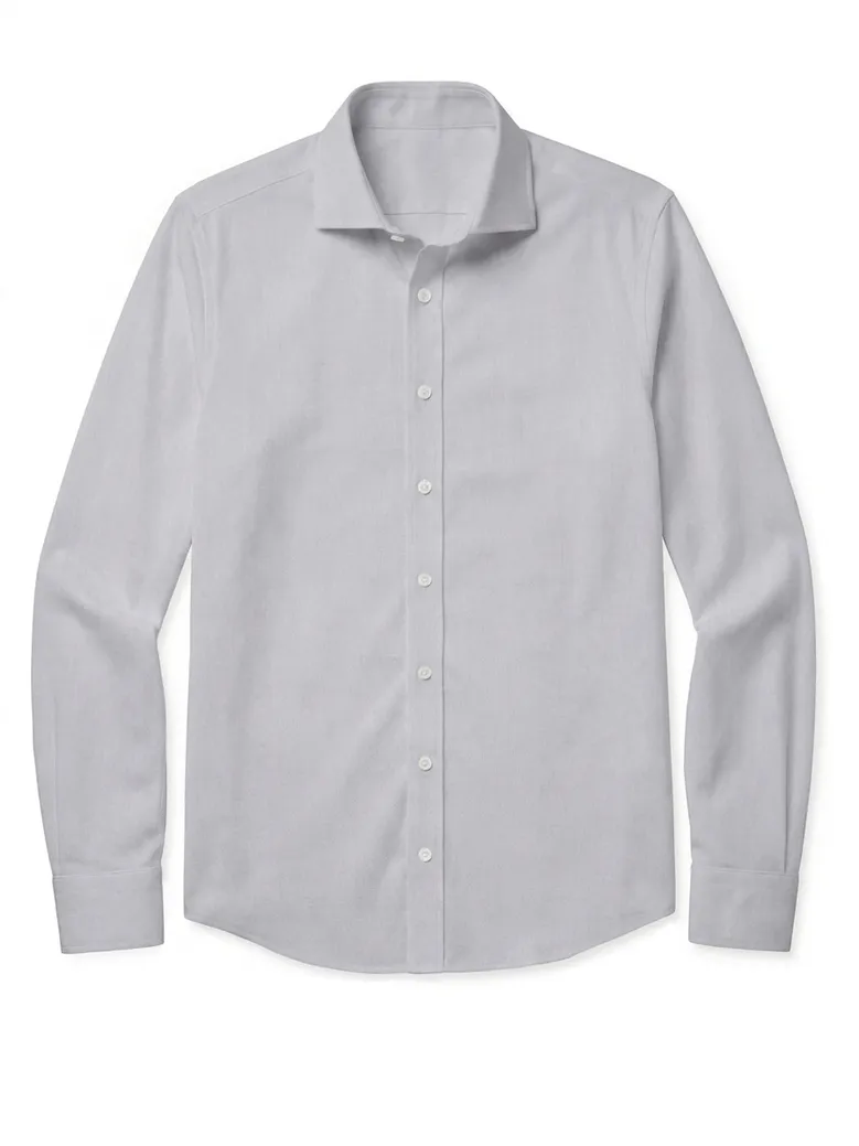Chemise en popeline à rayures grises