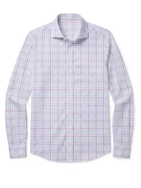 Chemise en popeline à carreaux bleus
